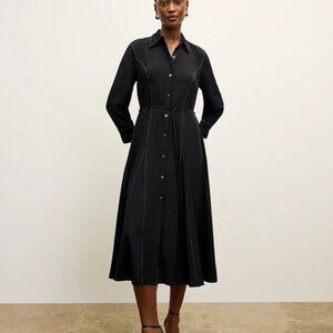 MM Lafluer Pepper Dress 100% Silk Crepe XXL Fit Flare